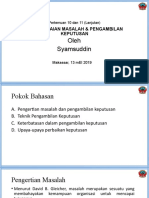 Pertemuan 10 Dam 11 Pengambilan Keputusan