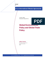 Global Environmental Policy and Global Trade Policy: The Harvard Project On International Climate Agreements