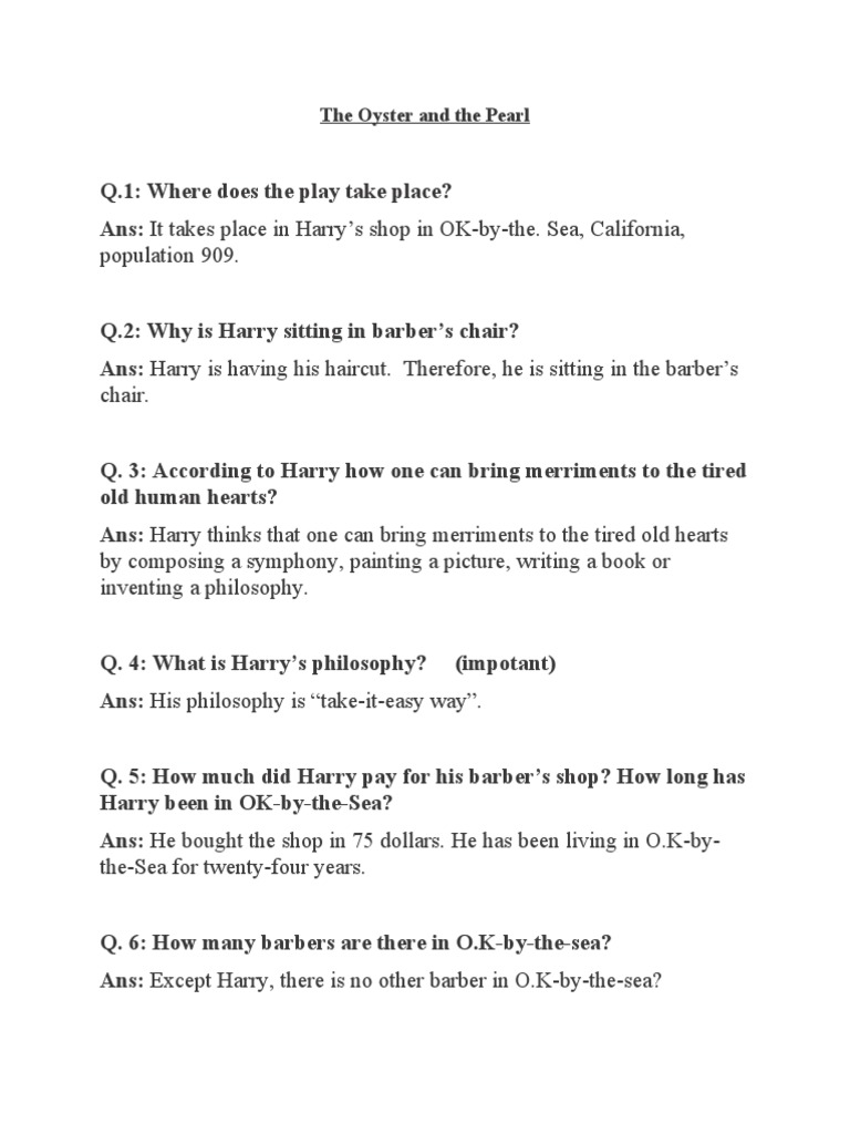 The Oyster and The Pearl PDF Pearl