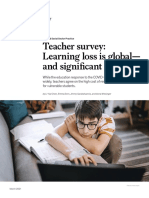 Teacher Survey Learning Loss Is Global and Significant