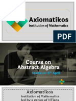 Abstract Algebra Course Structure