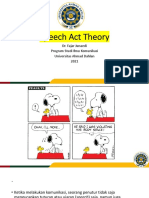 Teori Komunikasi UAD - Fajar Junaedi - Speech Act Theory