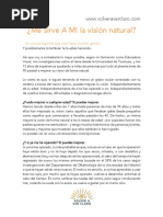 ¿Me Sirve La Visión Natural