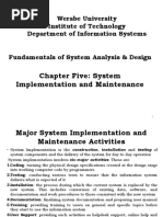 Chapter Five: System Implementation and Maintenance