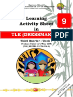Learning Activity Sheet In: Tle (Dressmaking)