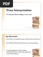 Prose Interpretation: It's Not Just About Reading A Cute Story!