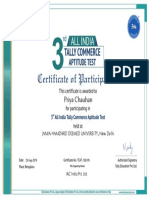 Aptitude certificate