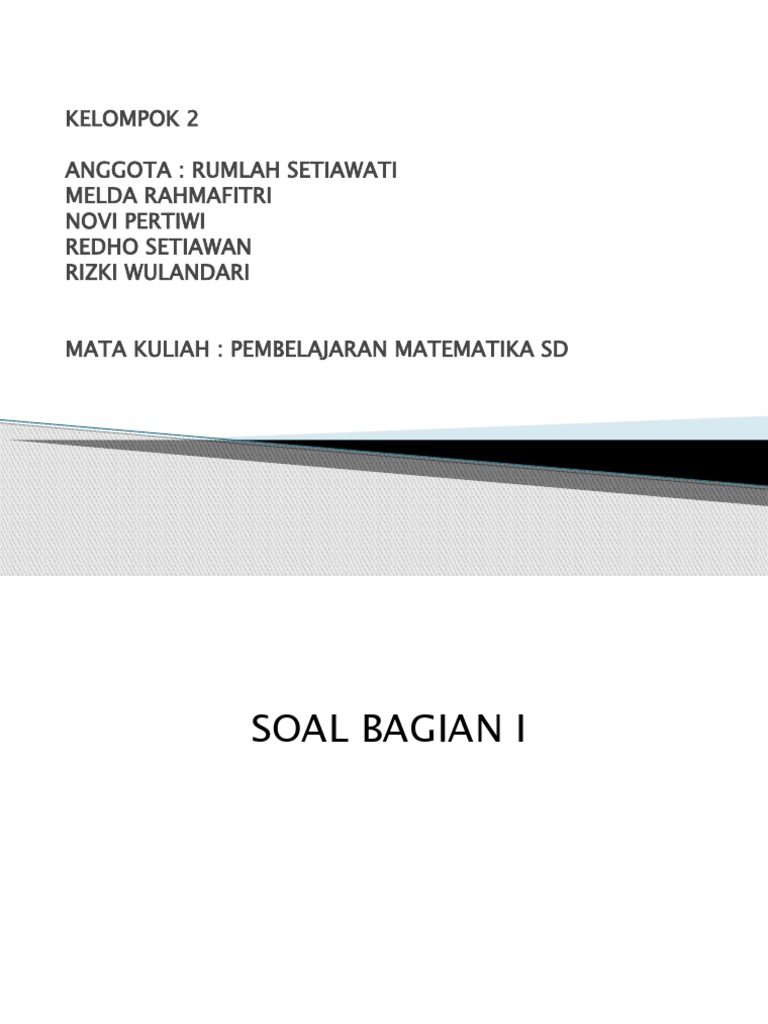Kelompok 2 Matematika Bagian Iii | PDF | Metode & Bahan Ajar