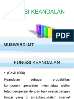 Fungsi Keandalan dan Karakteristik Kerusakan