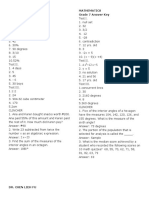 Dr. Chen Lieh Fu Mathematics Grade 6 Answer Key Mathematics Grade 7 Answer Key