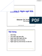 Chương 4: Ngôn NG SQL