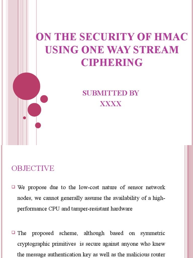 HMAC Security with Stream Ciphers | PDF | Applied Mathematics ...