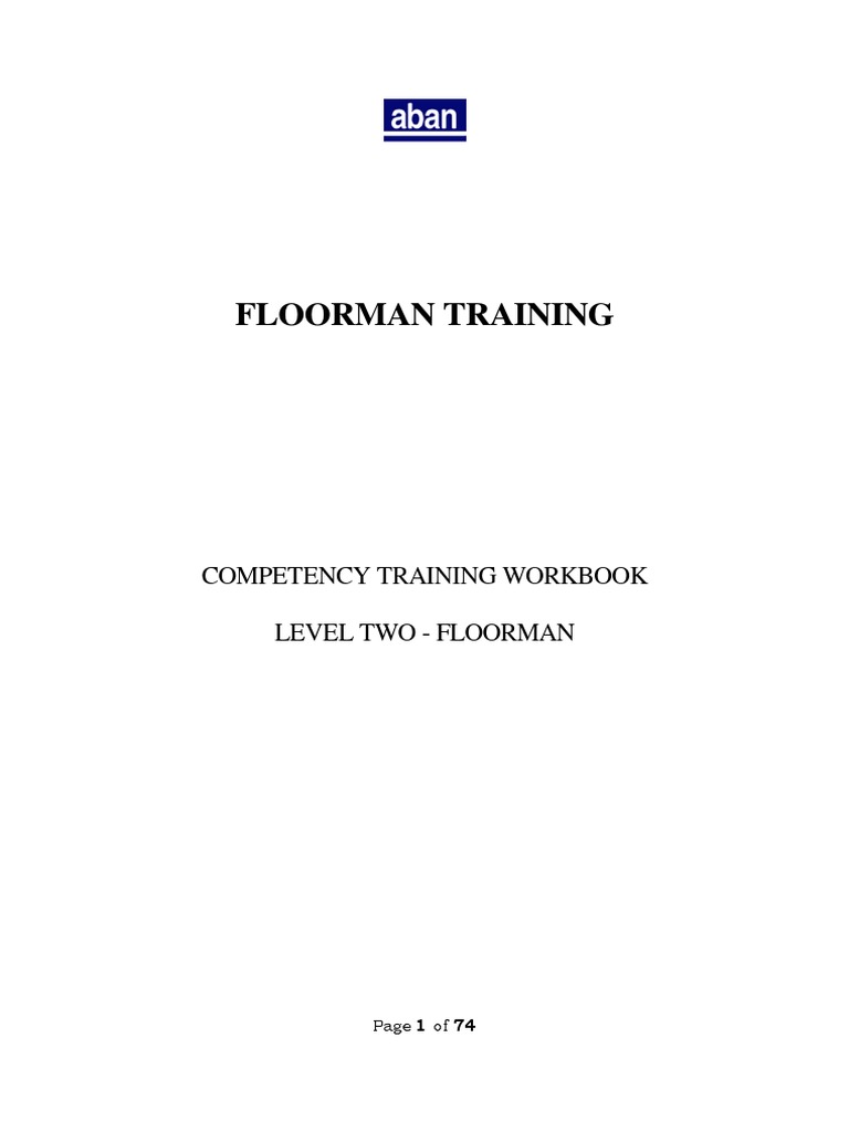 Floorman Training Workbook Overview | PDF | Elevator | Manufactured Goods