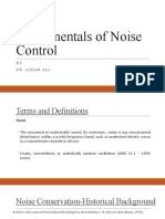 Fundamentals of Noise Control: BY Dr. Azhar Ali