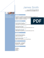 Blue Layout Word CV