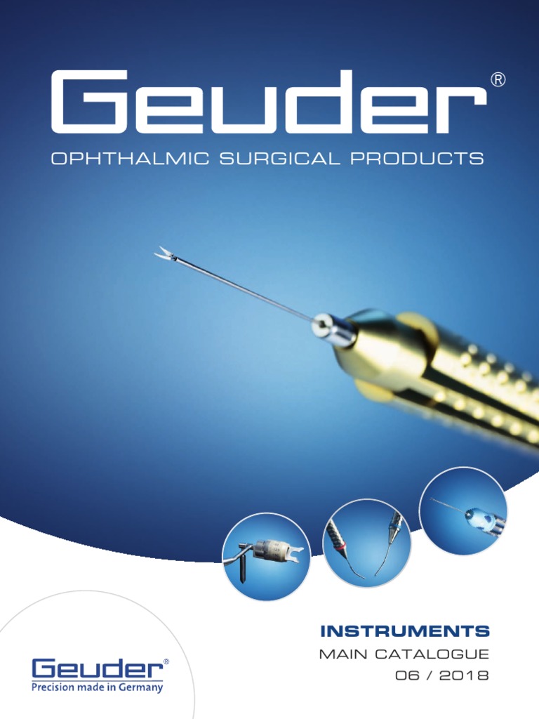 Geuder Instruments Main Catalogue PDF Ophthalmology Eye