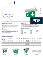 Emergency EXIT Signs: Product Information Features & Benefits Batteries