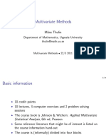 Multivariate Methods: M Ans Thulin