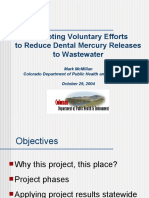 Promoting Voluntary Efforts To Reduce Dental Mercury Releases To Wastewater