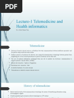 Lecture-1 Telemedicine and Health Informatics: By: Abdul Hanan Taqi