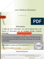 Introduction to Medical Informatics