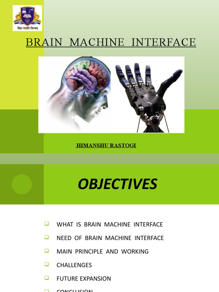 Brain Machine Interface: Himanshu Rastogi | PDF ...