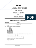All India Test Series: JEE (Advanced) - 2021