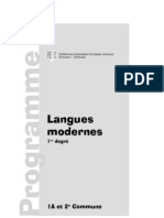 Programme Langues Modernes 1er Degre