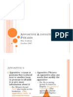 Microsoft PowerPoint - Appositive & Infinitive Phrases