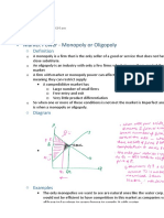 Market Power - Monopoly or Oligopoly