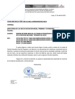 Oficio Mult. 050 Remitir Informe Mensual de Trabajo Pedagógico Docente en El Marco de Estrategia Nacional "Aprendo en Casa