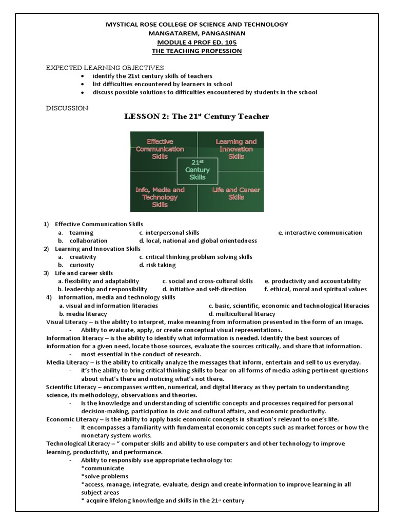 21st Century Skills for Teachers | PDF | Information Literacy | Literacy
