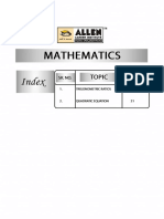 Trigonometric Ratio & Quadratic Equation (Sheet)