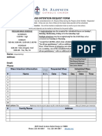 Mass Intention Request Form