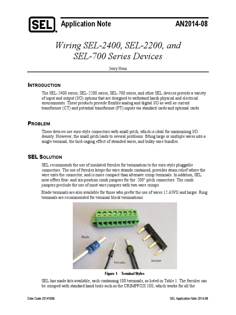 Sel Relay Wiring PDF Electrical Connector Electrical Wiring