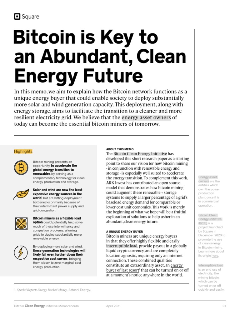 Bitcoin Mining Boosts Clean Energy | PDF | Wind Power | Solar Power