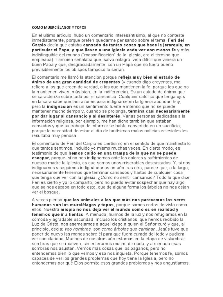 Crisis y Esperanza en la Iglesia Actual | PDF | Cristo (título ...