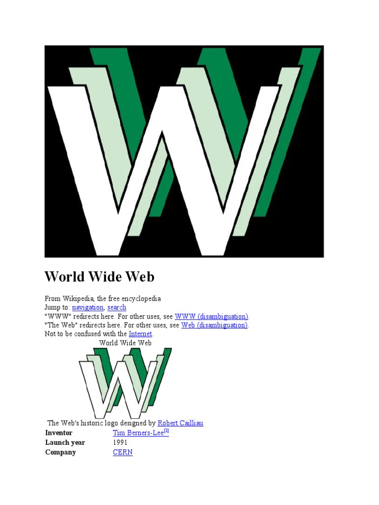 Overview of the World Wide Web | PDF | Internet & Web | World Wide Web