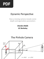 Dynamic Perspec - Ve: How A Moving Camera Reveals Scene Depth and Egomo - On Parameters