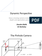 Dynamic Perspec - Ve: How A Moving Camera Reveals Scene Depth and Egomo - On Parameters