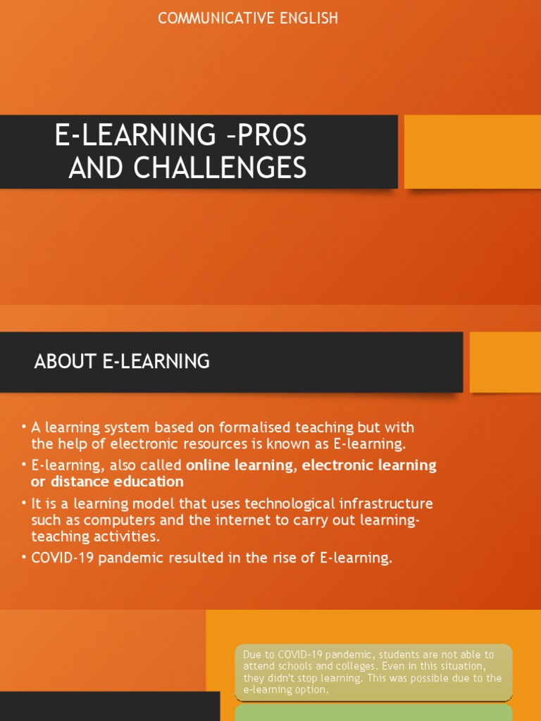 E-Learning Challenges | PDF | Educational Technology | Classroom