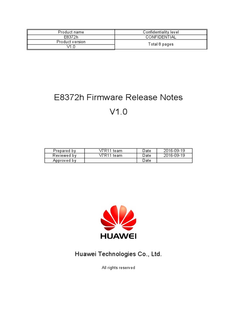E8372h-153 Firmware Release Notes | PDF | High Speed Packet Access ...