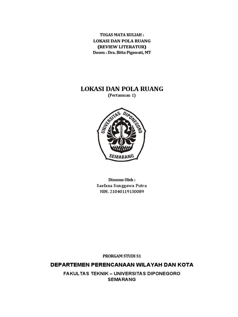 Pola Ruang dalam Perencanaan Wilayah | PDF