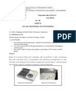 Designing Control Panels for Domestic Appliances