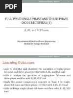 Full-Wave Single-Phase and Three-Phase Diode Rectifiers (1) : R, RL, and RLE Loads