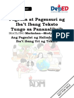 Module 4 Week 2-Pagbasa at Pagsusuri Sa Ibat Ibang Teksto Tungo Sa Pananaliksik (PIVOT)