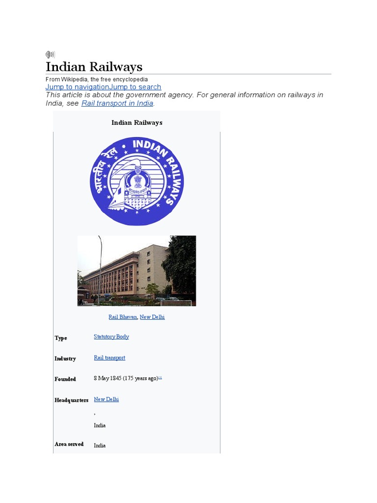 Indian Railways | PDF | Train | Rail Transport