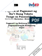 Module 9 Week 6-7 Pagbasa at Pagsusuri Sa Ibat Ibang Teksto Tungo Sa Pananaliksik