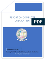 Report On Computer Application: Raunaq Purohit, Heerachand Khutiyare, Surala Bhaskar Rao
