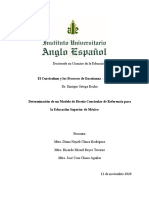 Determinación de Un Modelo de Diseño Curricular de Referencia para La Educación Superior de México.